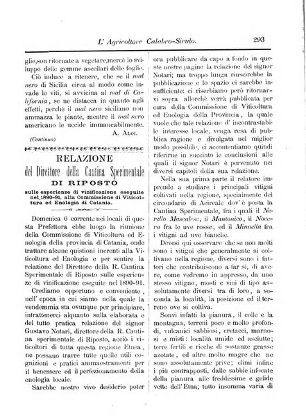 L'agricoltore calabro siculo giornale di agricoltura pratica