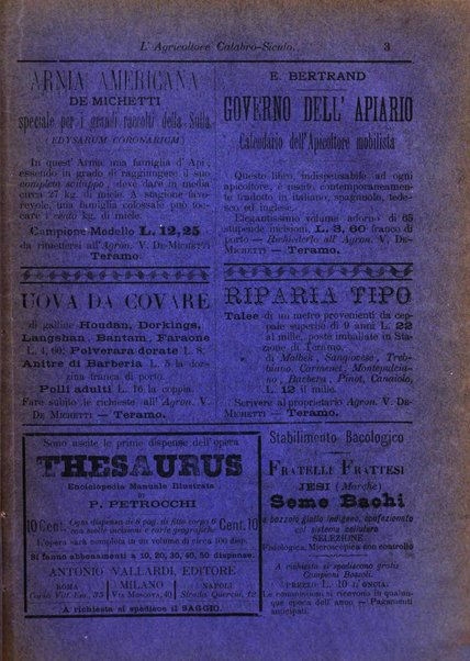 L'agricoltore calabro siculo giornale di agricoltura pratica