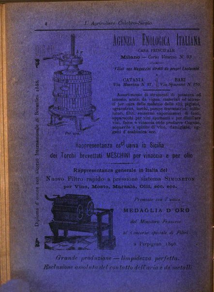 L'agricoltore calabro siculo giornale di agricoltura pratica