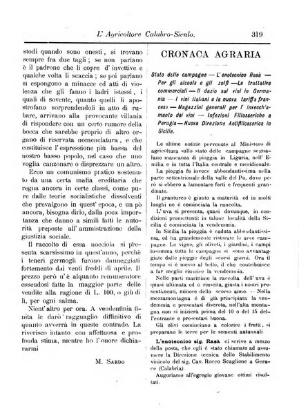 L'agricoltore calabro siculo giornale di agricoltura pratica