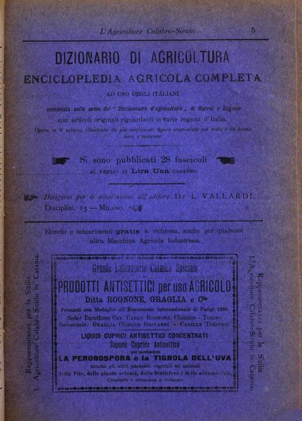 L'agricoltore calabro siculo giornale di agricoltura pratica