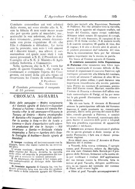 L'agricoltore calabro siculo giornale di agricoltura pratica