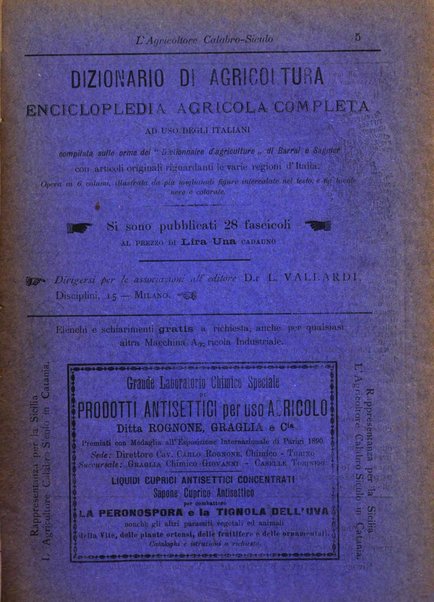 L'agricoltore calabro siculo giornale di agricoltura pratica