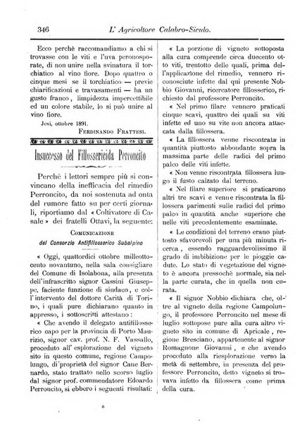 L'agricoltore calabro siculo giornale di agricoltura pratica