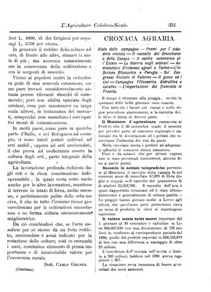 L'agricoltore calabro siculo giornale di agricoltura pratica