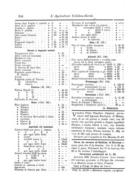 L'agricoltore calabro siculo giornale di agricoltura pratica