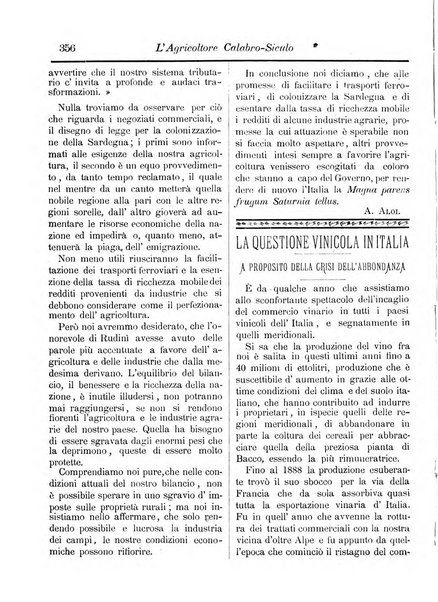 L'agricoltore calabro siculo giornale di agricoltura pratica