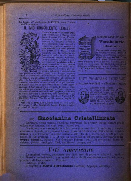 L'agricoltore calabro siculo giornale di agricoltura pratica