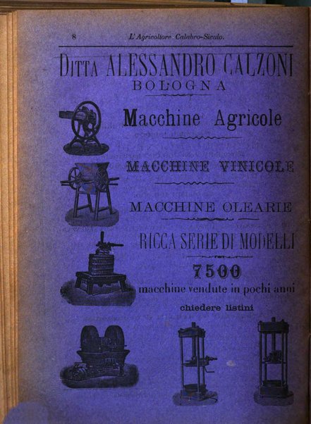 L'agricoltore calabro siculo giornale di agricoltura pratica