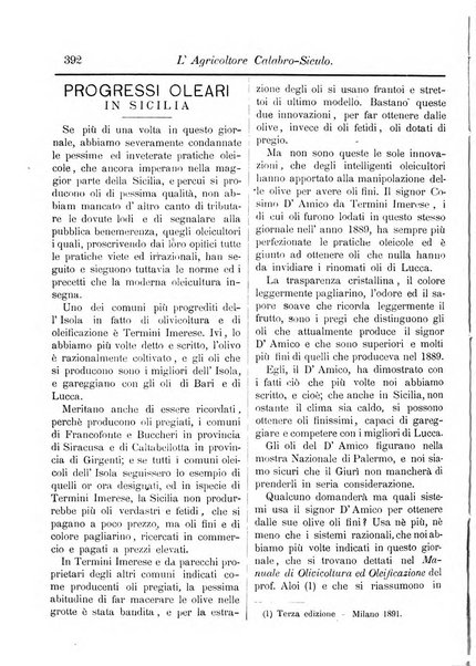 L'agricoltore calabro siculo giornale di agricoltura pratica