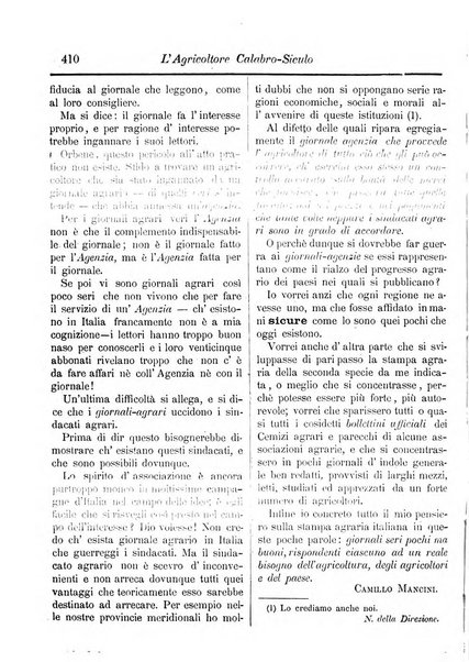 L'agricoltore calabro siculo giornale di agricoltura pratica