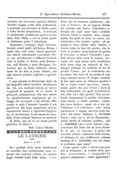 L'agricoltore calabro siculo giornale di agricoltura pratica