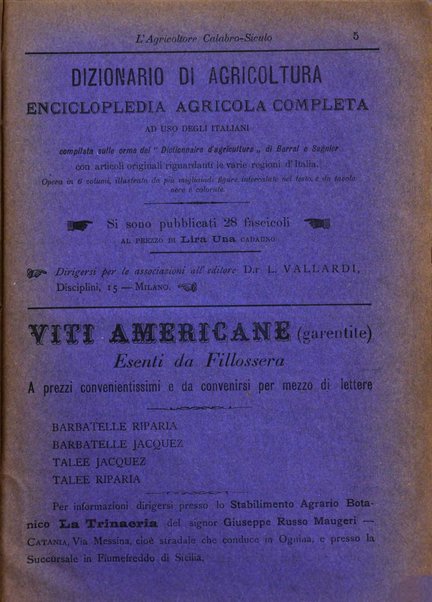 L'agricoltore calabro siculo giornale di agricoltura pratica