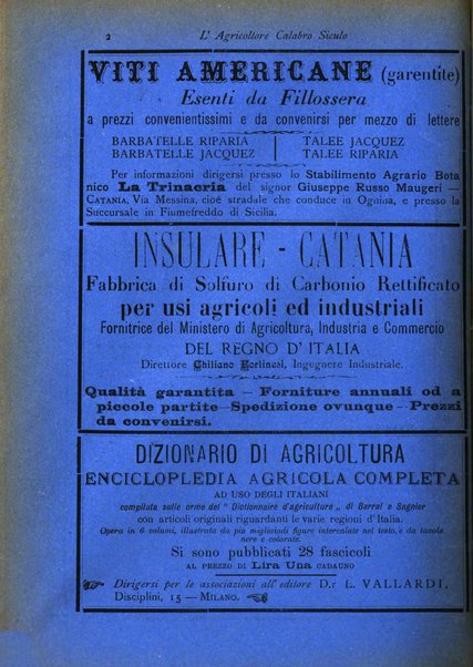 L'agricoltore calabro siculo giornale di agricoltura pratica