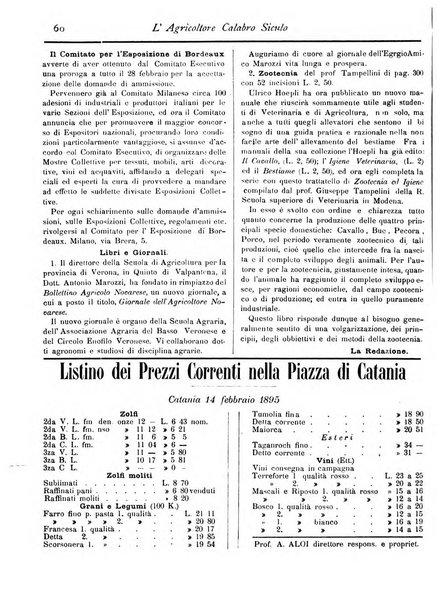 L'agricoltore calabro siculo giornale di agricoltura pratica