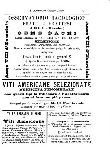 L'agricoltore calabro siculo giornale di agricoltura pratica