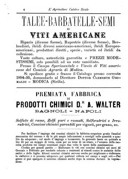 L'agricoltore calabro siculo giornale di agricoltura pratica