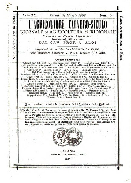 L'agricoltore calabro siculo giornale di agricoltura pratica