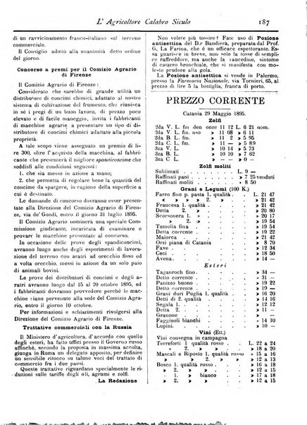 L'agricoltore calabro siculo giornale di agricoltura pratica