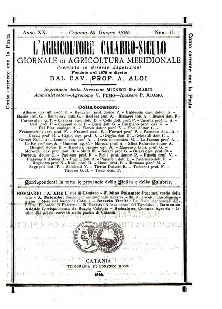 L'agricoltore calabro siculo giornale di agricoltura pratica