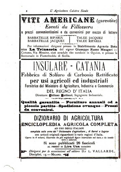 L'agricoltore calabro siculo giornale di agricoltura pratica