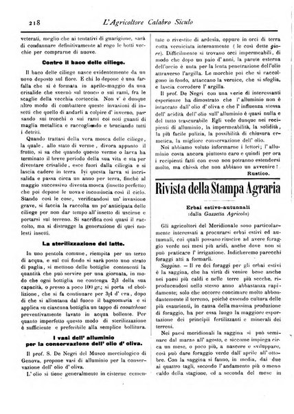 L'agricoltore calabro siculo giornale di agricoltura pratica