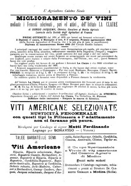 L'agricoltore calabro siculo giornale di agricoltura pratica