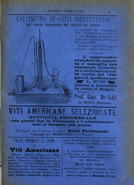 L'agricoltore calabro siculo giornale di agricoltura pratica