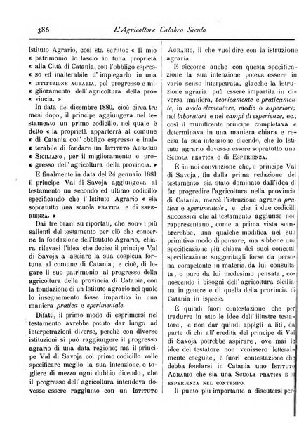 L'agricoltore calabro siculo giornale di agricoltura pratica