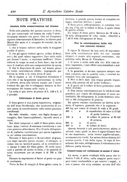 L'agricoltore calabro siculo giornale di agricoltura pratica