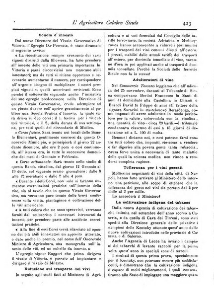 L'agricoltore calabro siculo giornale di agricoltura pratica