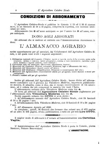 L'agricoltore calabro siculo giornale di agricoltura pratica