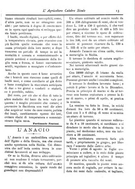 L'agricoltore calabro siculo giornale di agricoltura pratica