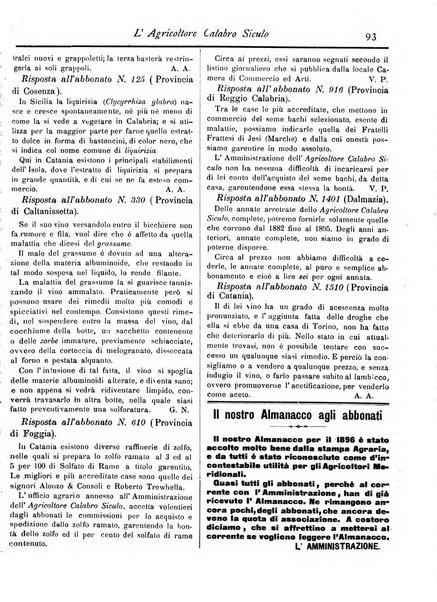 L'agricoltore calabro siculo giornale di agricoltura pratica