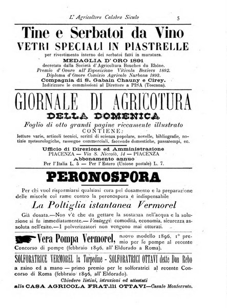 L'agricoltore calabro siculo giornale di agricoltura pratica