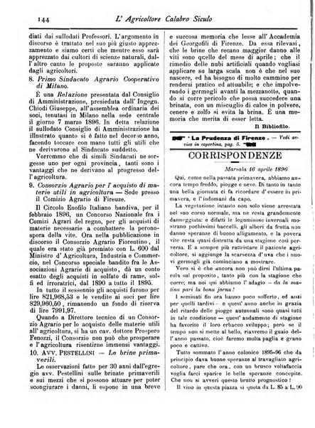 L'agricoltore calabro siculo giornale di agricoltura pratica