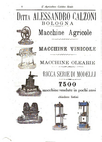 L'agricoltore calabro siculo giornale di agricoltura pratica