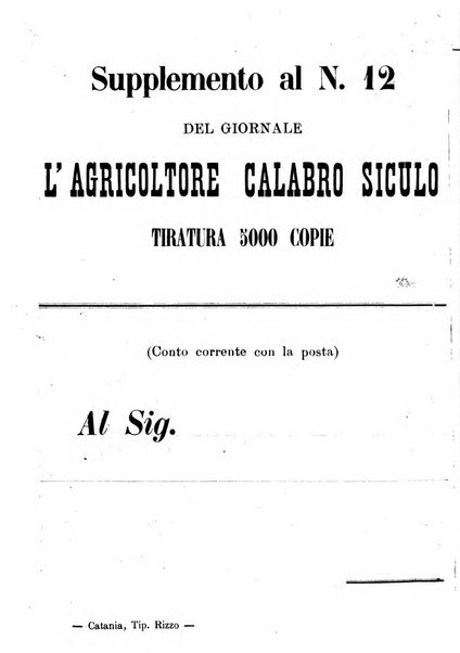 L'agricoltore calabro siculo giornale di agricoltura pratica