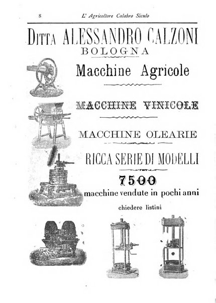 L'agricoltore calabro siculo giornale di agricoltura pratica