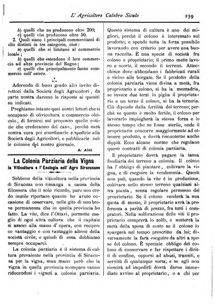 L'agricoltore calabro siculo giornale di agricoltura pratica