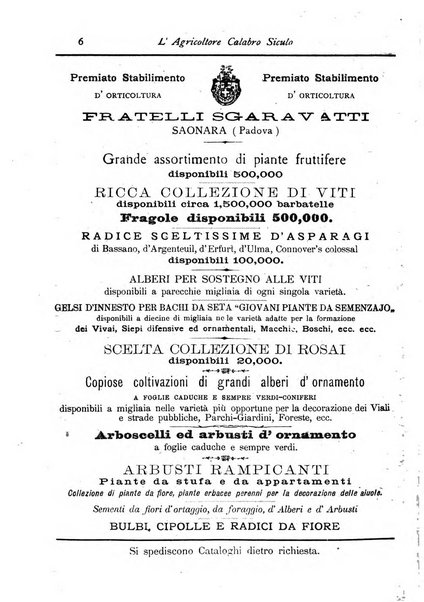 L'agricoltore calabro siculo giornale di agricoltura pratica