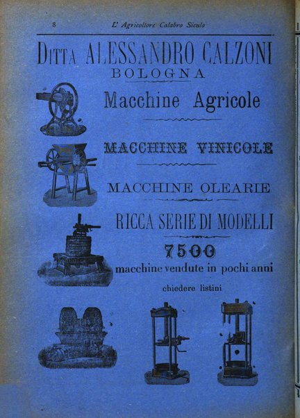 L'agricoltore calabro siculo giornale di agricoltura pratica