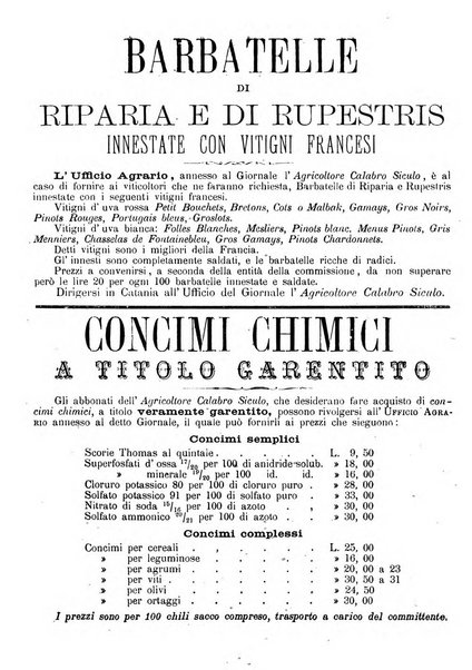 L'agricoltore calabro siculo giornale di agricoltura pratica