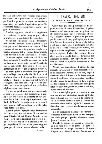 L'agricoltore calabro siculo giornale di agricoltura pratica