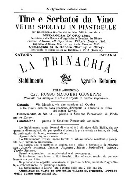 L'agricoltore calabro siculo giornale di agricoltura pratica