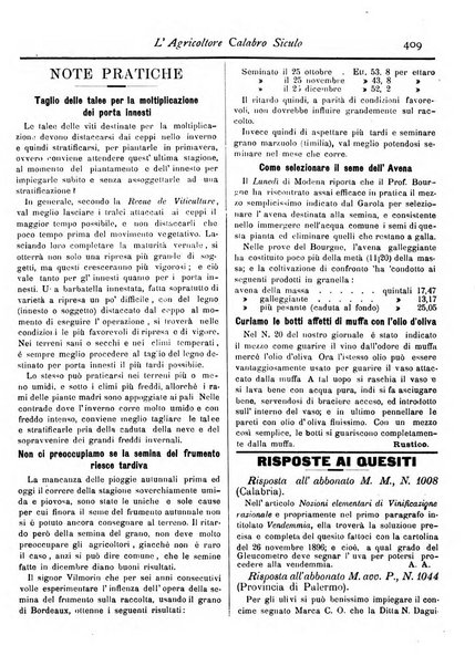 L'agricoltore calabro siculo giornale di agricoltura pratica