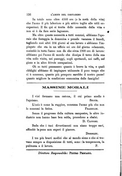 L'amico del contadino letture periodiche per i compagnoli