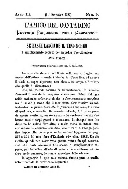 L'amico del contadino letture periodiche per i compagnoli