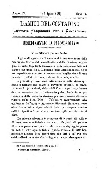 L'amico del contadino letture periodiche per i compagnoli