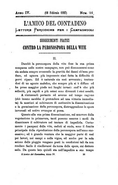 L'amico del contadino letture periodiche per i compagnoli